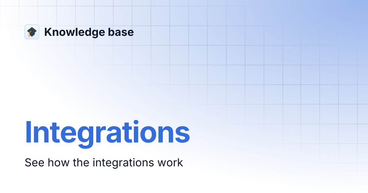 Integrations | Knowledge base