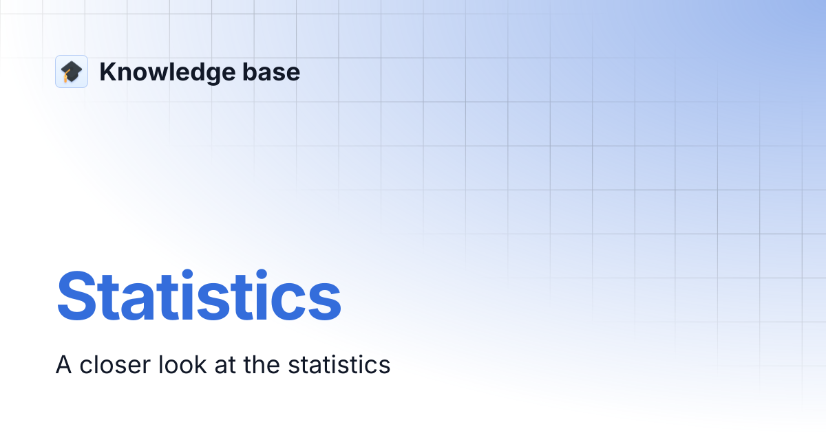Statistics | Knowledge base