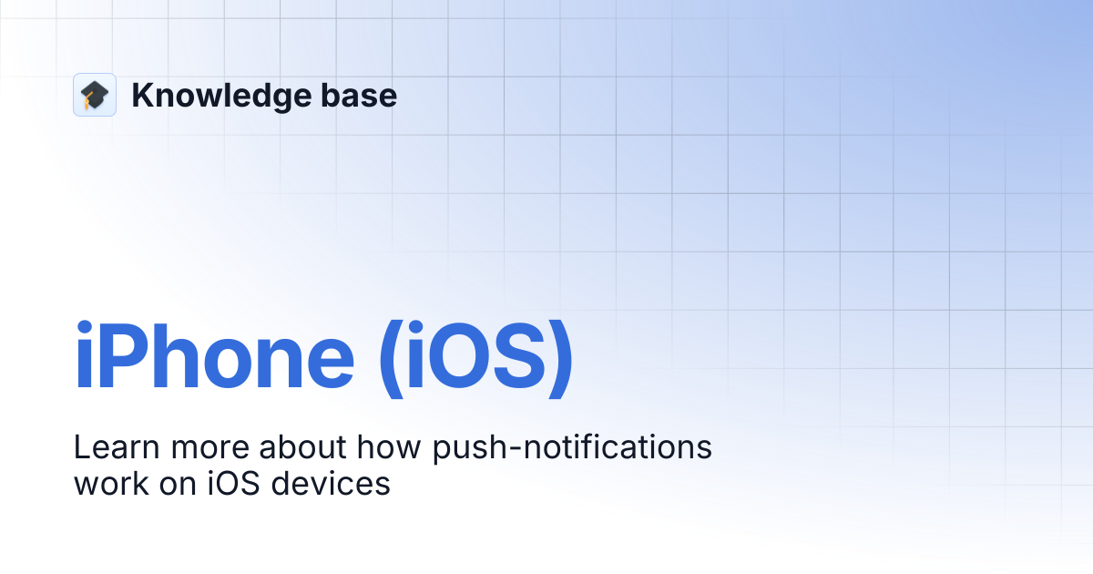 iPhone (iOS) | Knowledge base