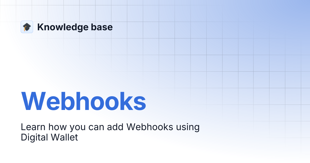 Webhooks | Knowledge base